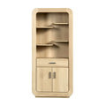 **Technische titel in het Nederlands:** "Moderne houten boekenplank met open planken en lade"
