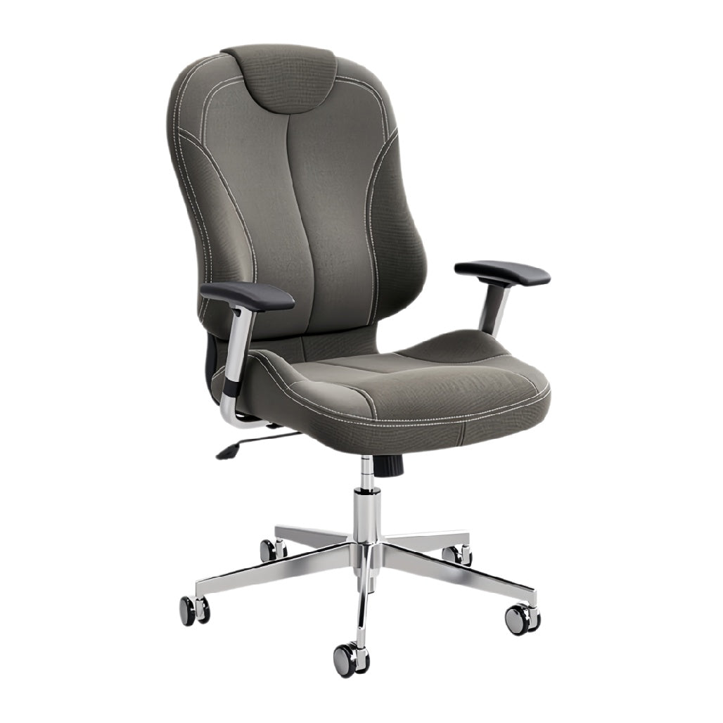 **Ergonomische bureaustoel met verstelbare armleuningen en vijfpuntige basis**